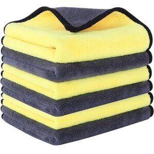 Soft Microfiber Towel for Washing, Drying, Detailing Vehicle 6pieces